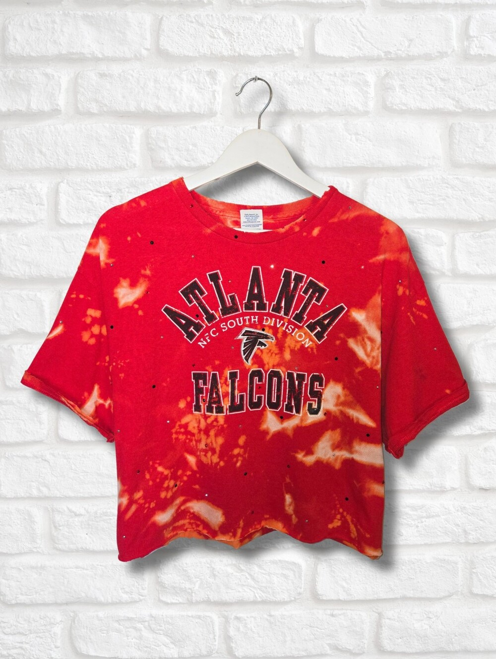 Atlanta Falcons Crop Top W/Rhinestones